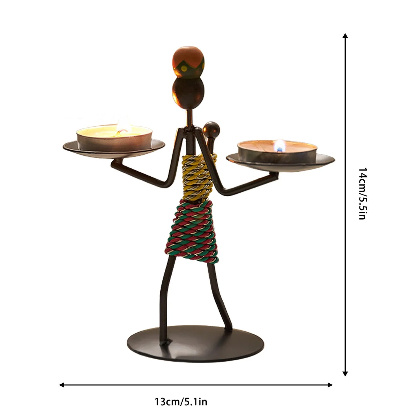 African Style Metal Candle Holder – Elegant Wedding & Home Décor Centerpiece for Candles