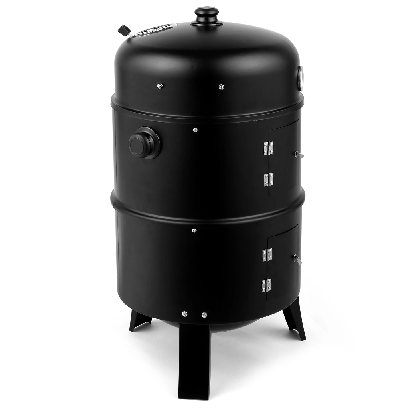 80x41x48cm Outdoor BBQ Smoker Grill – Iron Carbon Charcoal Grill, Black | WowPopMall