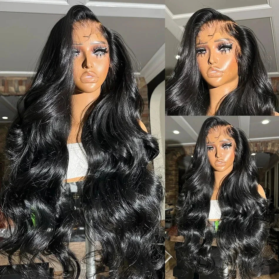 13x6 HD Lace Front Body Wave Human Hair Wig – Glueless, 200% Density, 36" (Burmese Hair)
