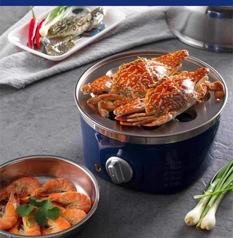 Electric Double-Layer Egg Cooker – Stainless Steel Egg Boiler Steamer