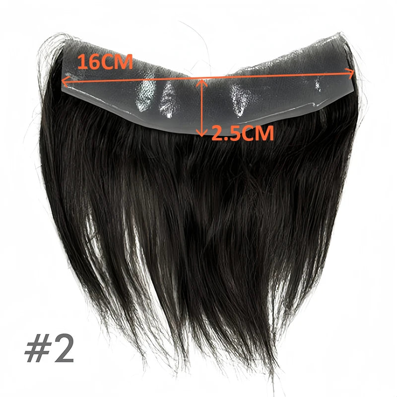 Men's V-Style Hairline Toupee | Human Hair PU Base Hair System