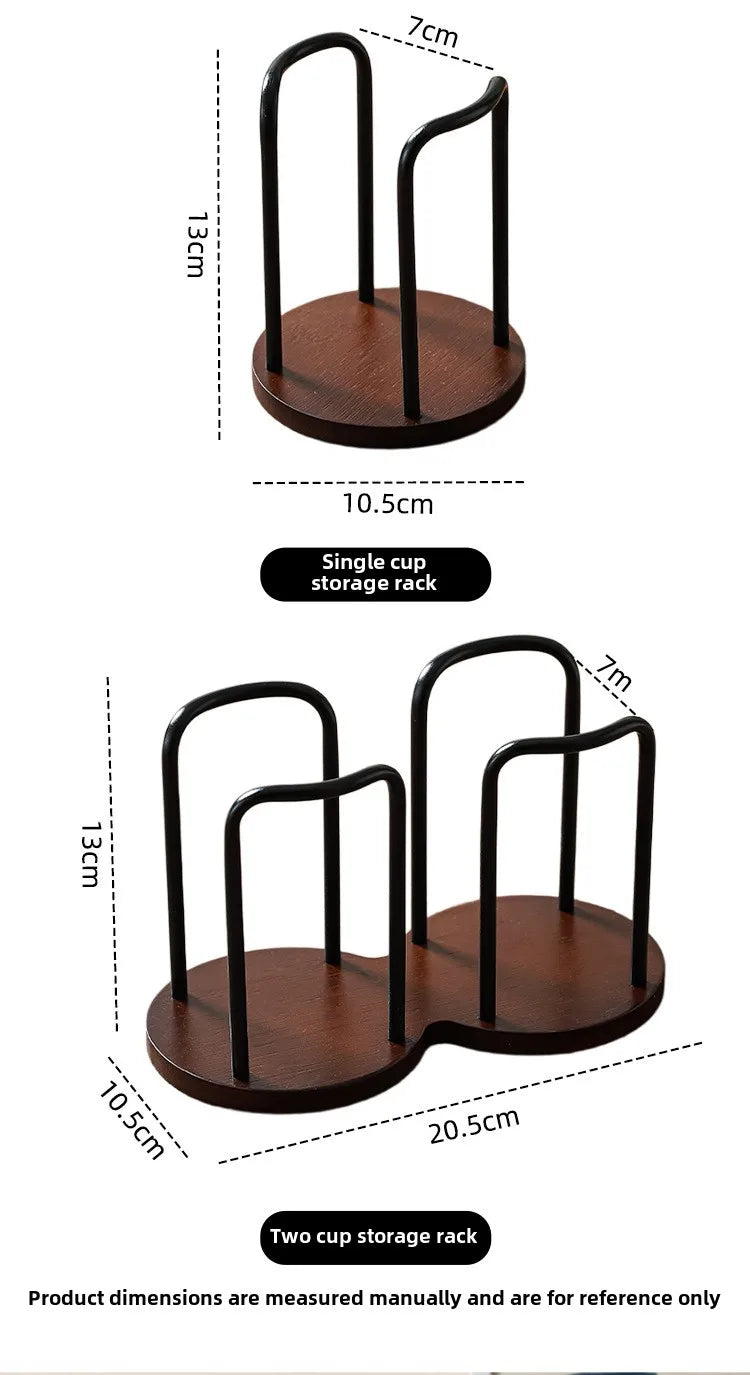 Wooden Disposable Cup Holder – Tea & Water Cup Dispenser Rack Organizer