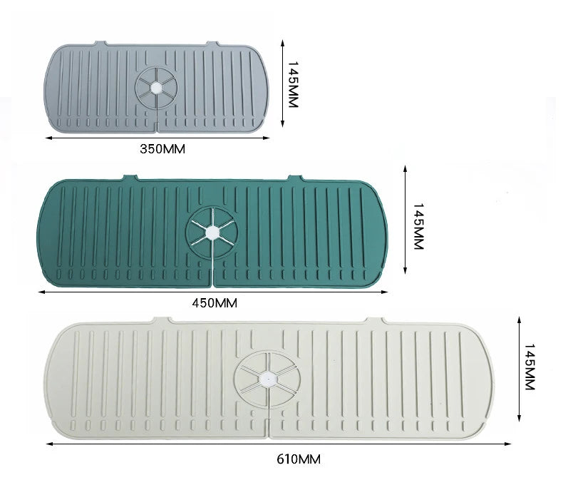 Silicone Faucet Drip Mat – Sink Splash Guard & Heat-Resistant Drain Pad for Kitchen and Bathroom