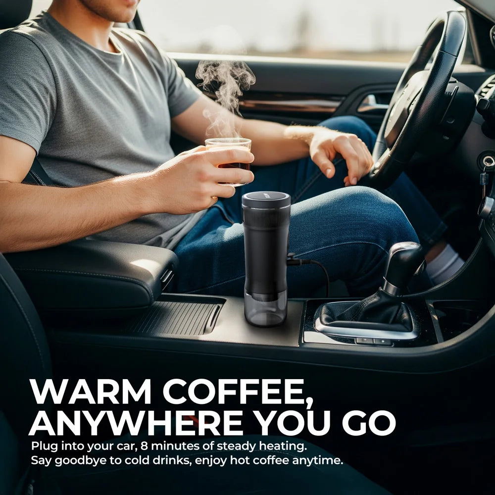 Portable 12V Espresso Coffee Maker – Compact Travel Machine for Car, Camping & Outdoors