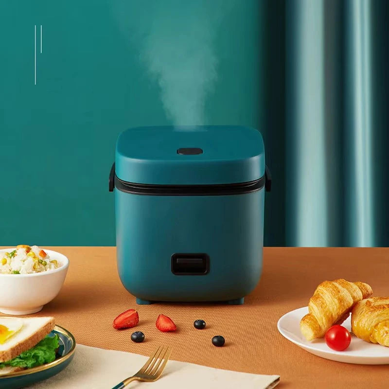 Mini Rice Cooker 1.2L – Compact Electric Steamer for 1–2 People