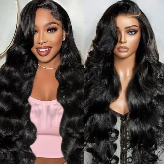 Body Wave HD Lace Front Wig | 13x4 / 13x6 / 360 Lace | 100% Human Hair | Natural Black