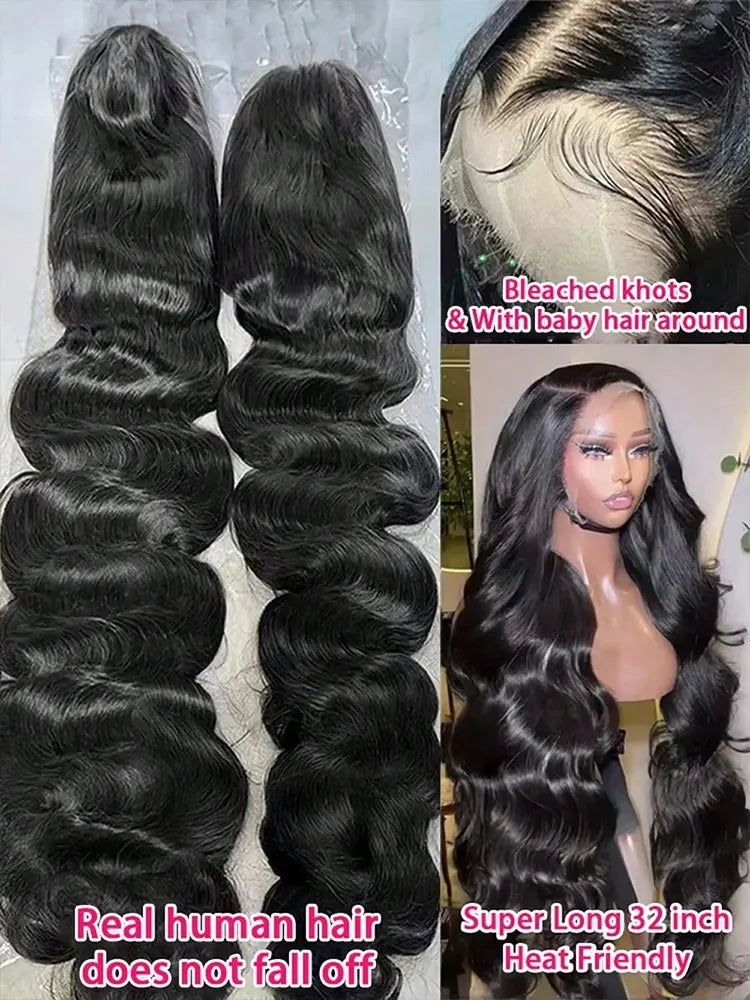 Body Wave Lace Front Wig 16"-40" | 13x4 13x6 5x5 HD Lace | 200%-250% Density | Brazilian Human Hair