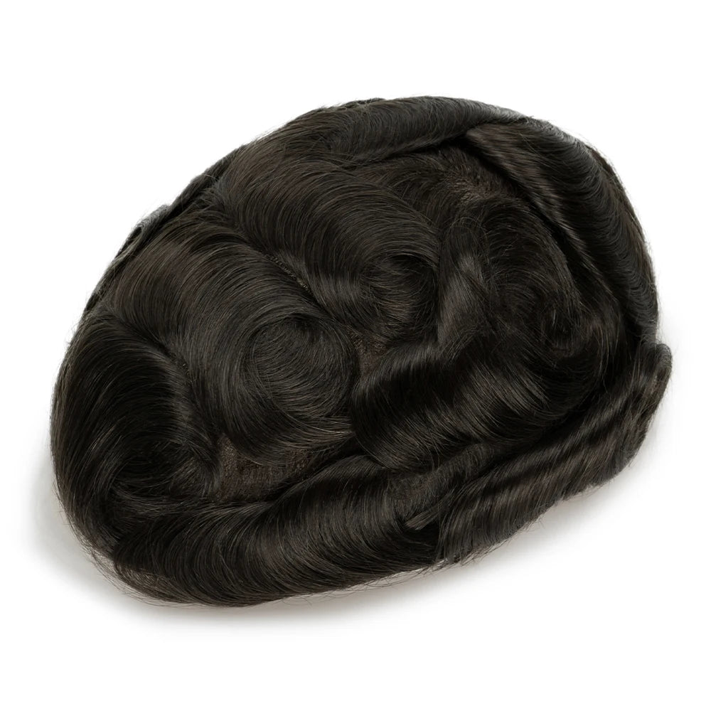 Men's Toupee Hair System | Natural Hairline Indian Human Hair | 0.1mm Thin PU Skin Base