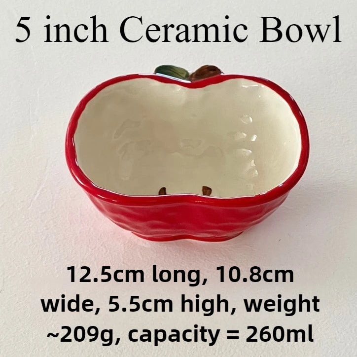 Jucaica Rosh Hashanah Apple Honey Dish – Ceramic Dessert Plate Set