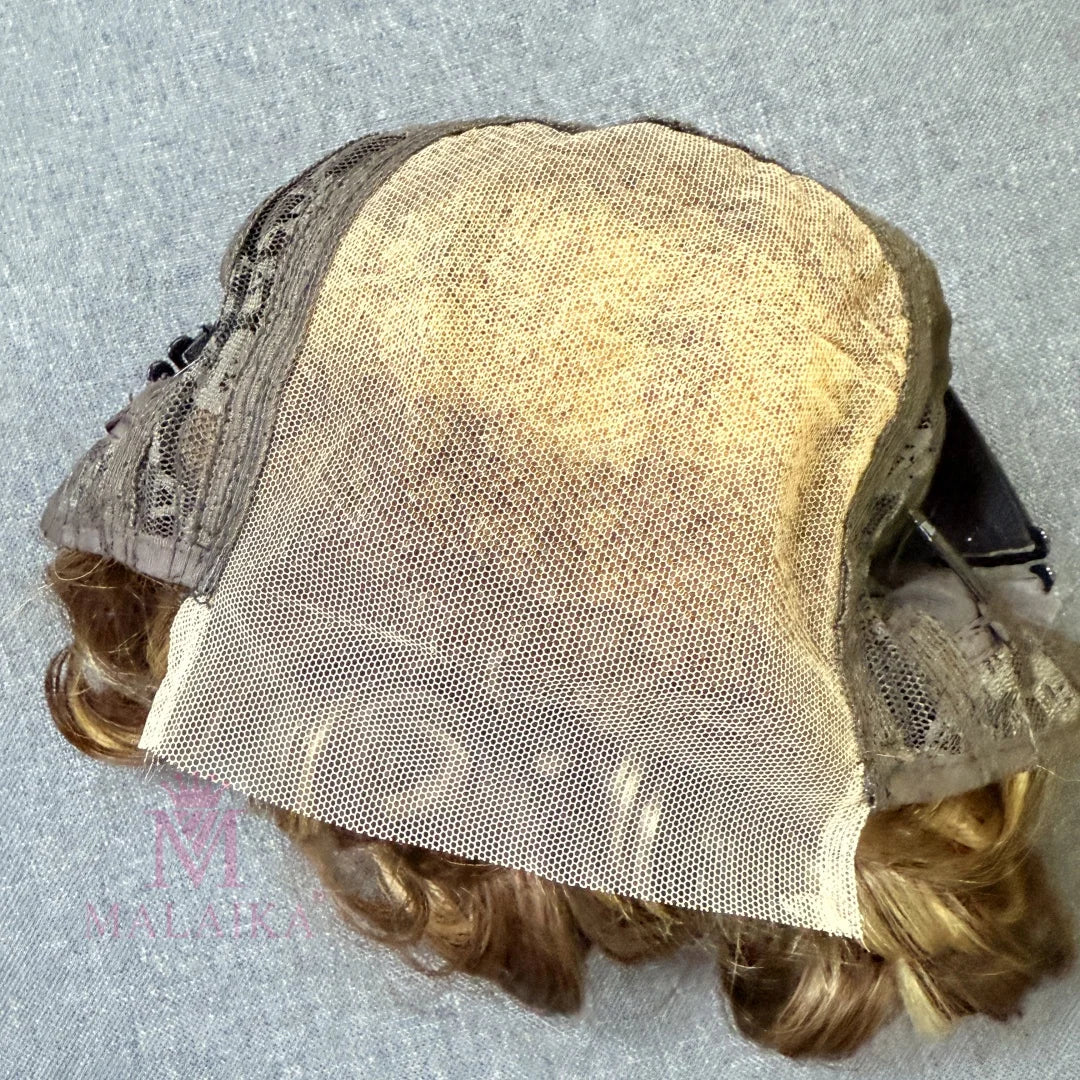 MALAIKA 4/27 Loose Wave Bob Wig – 4x4 Transparent Lace Closure (Brazilian Remy Human Hair)