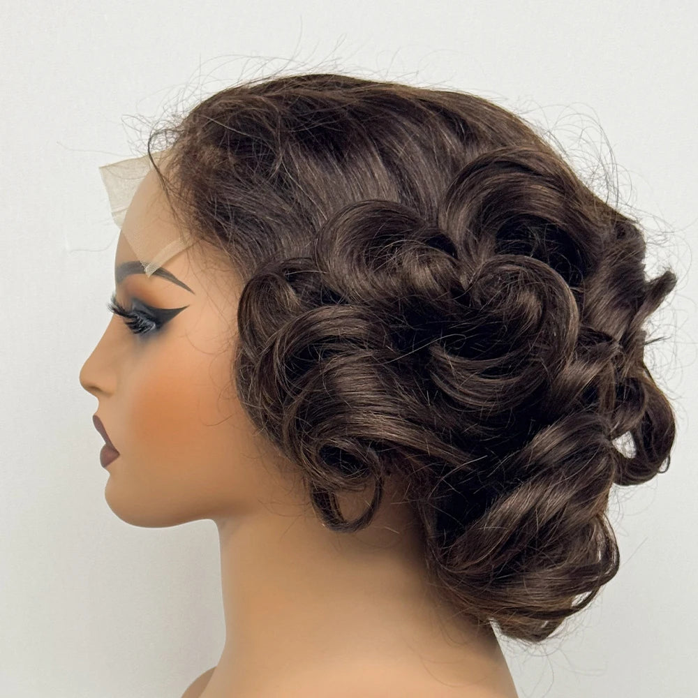 250% Density 5x5 Lace Closure Short Loose Bouncy Wig – 100% Virgin Vietnamese Human Hair (4–16 inch)