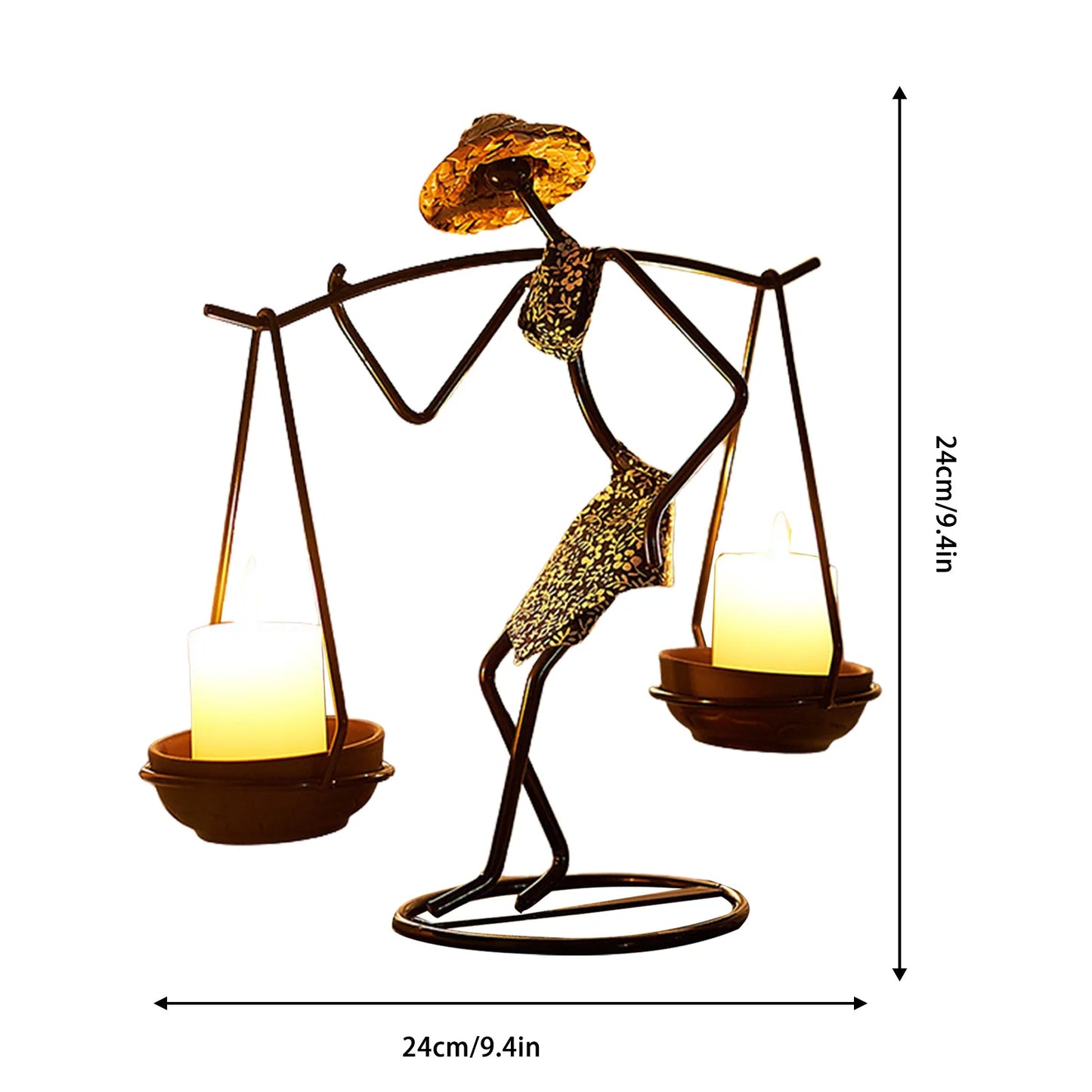 African Style Metal Candle Holder – Elegant Wedding & Home Décor Centerpiece for Candles