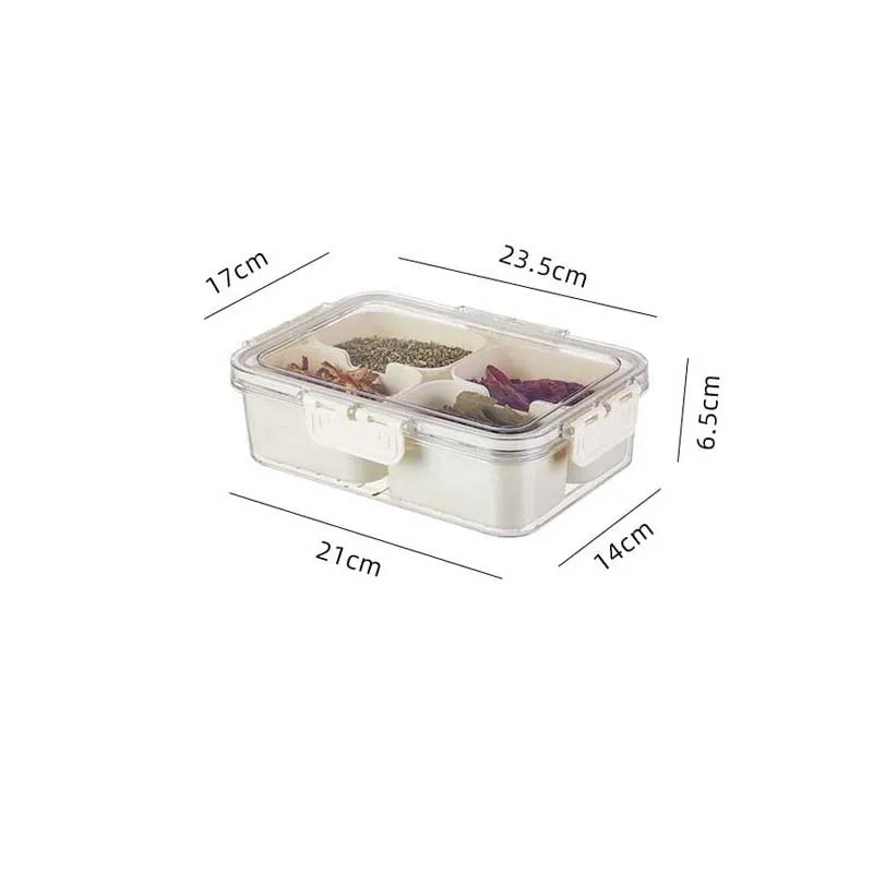 Appetizer Serving Tray with Lid & Handle – 8-Compartment Snack Organizer