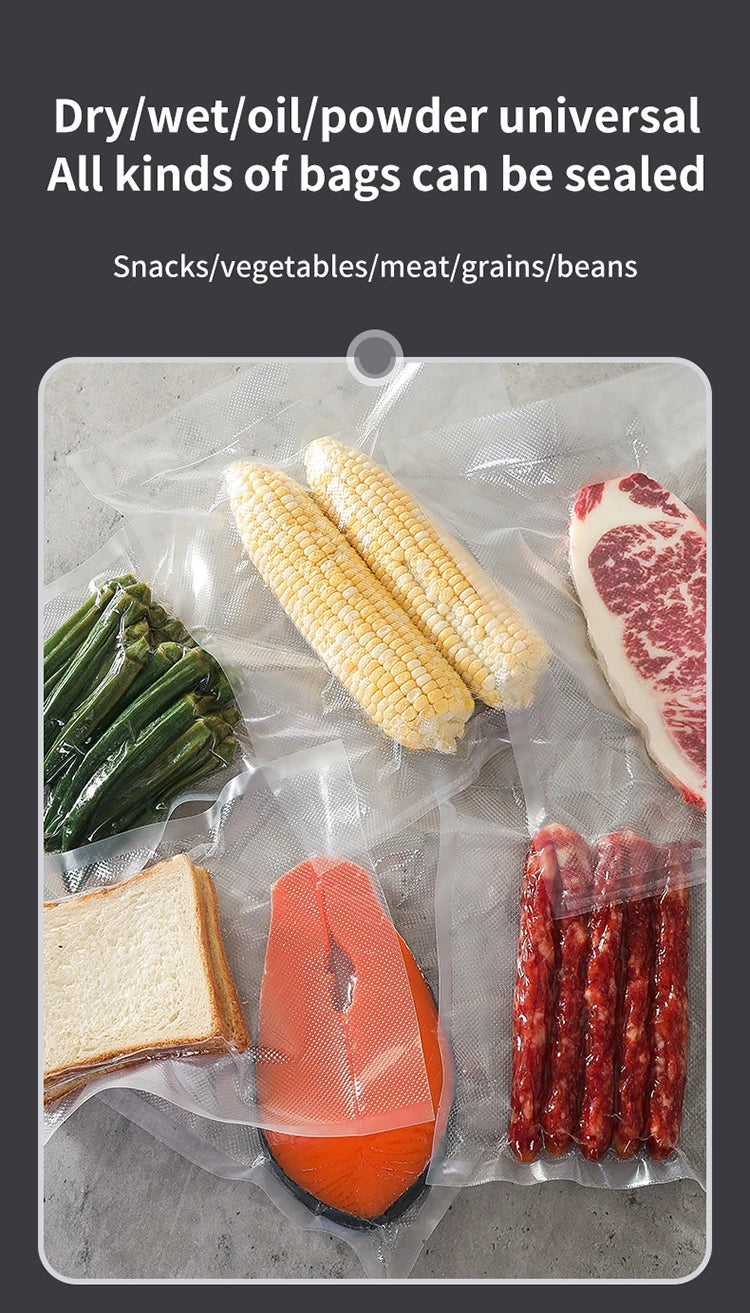 Mini Portable Vacuum Sealer – USB Rechargeable Wireless Food Saver for Dry & Moist Preservation Bags
