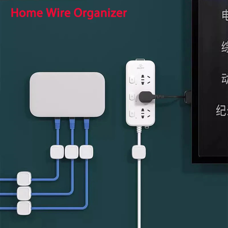 Magnetic Cable Organizer – Adhesive Wire Clip Holder for Home & Office Desk Management