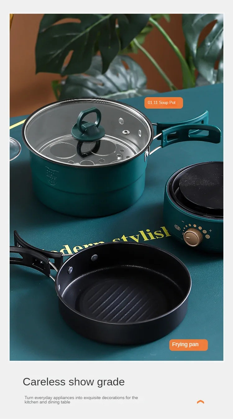 Smart Electric Hot Pot Cooker – Multi-Function Mini Steamer & Rice Cooker (EU Plug)