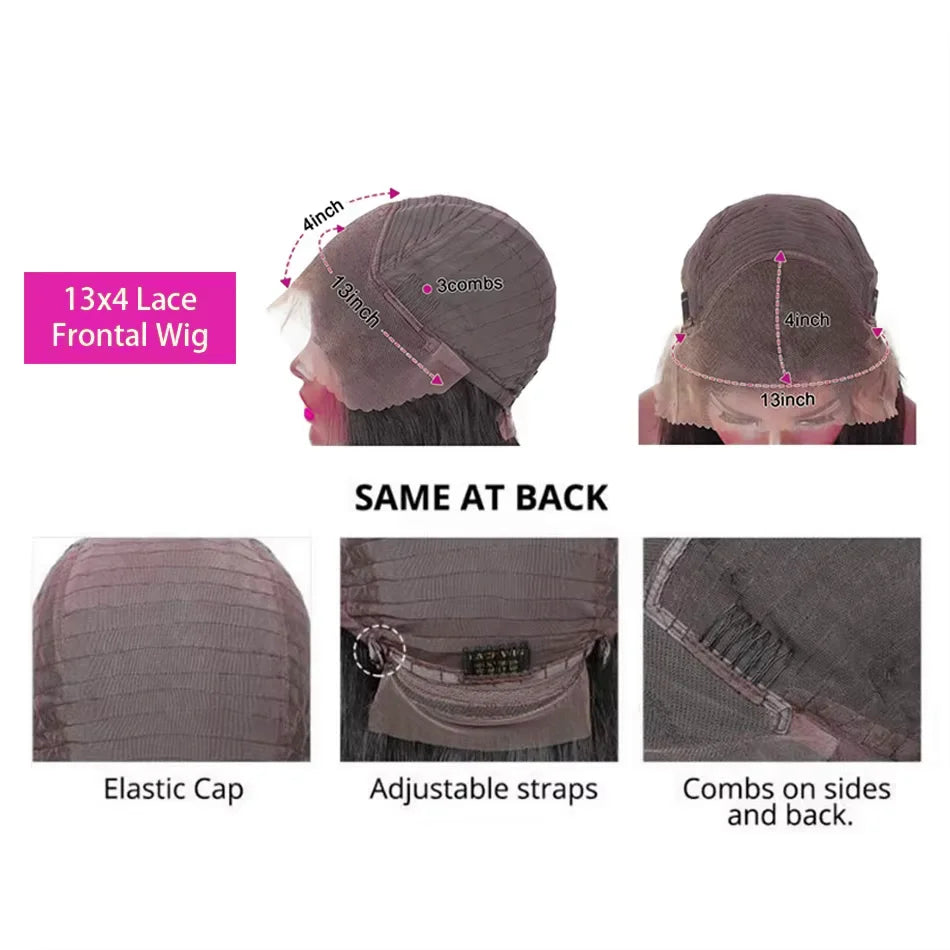 13x4 Short Curly Bob Deep Wave Human Hair Lace Front Wig – 200% Density | Vietnamese Remy Hair