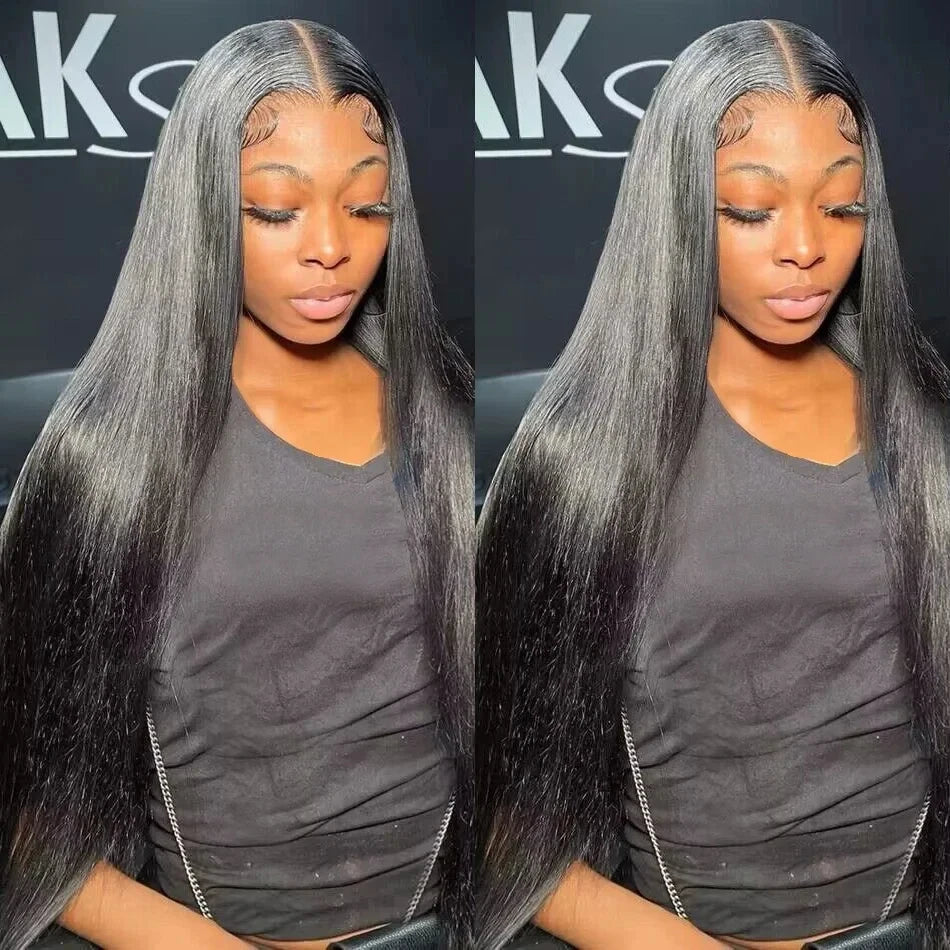 Glueless Bone Straight HD Lace Front Wig – Transparent Lace (4x4 / 5x5 / 13x4 / 13x6) Brazilian Remy Human Hair