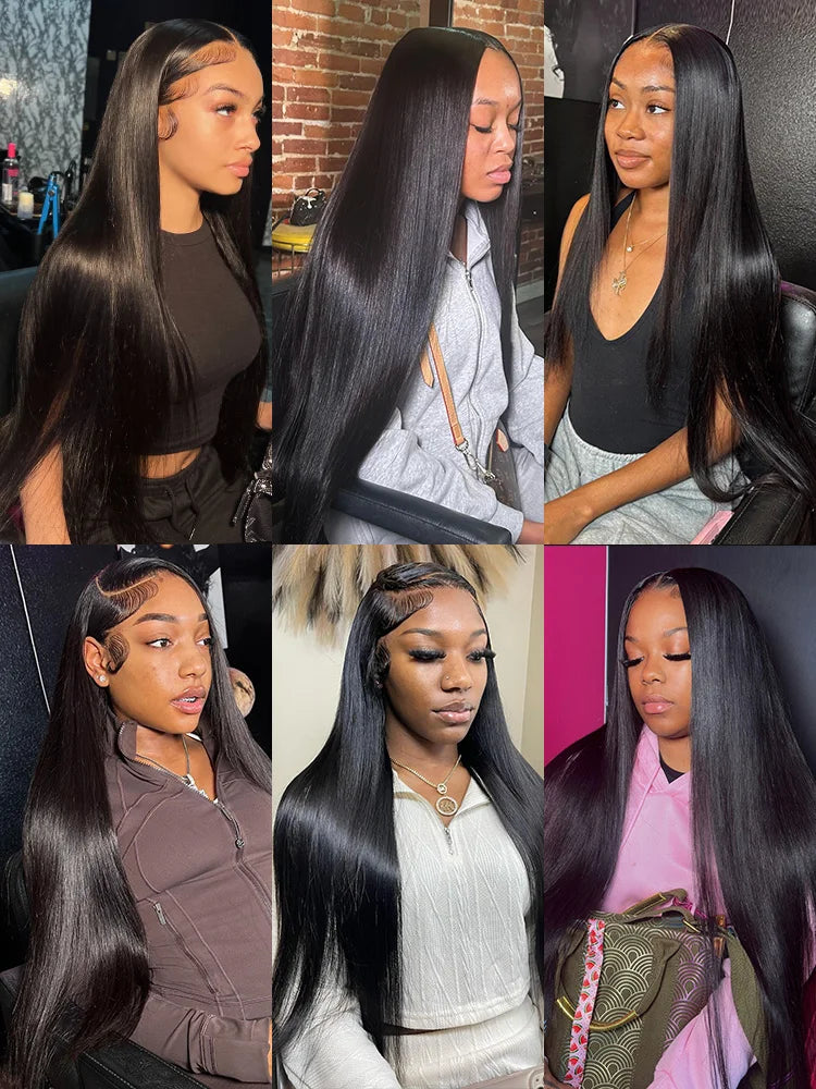 Bone Straight HD Lace Frontal Human Hair Wig 13x6 / 13x4 (30–40 Inch)