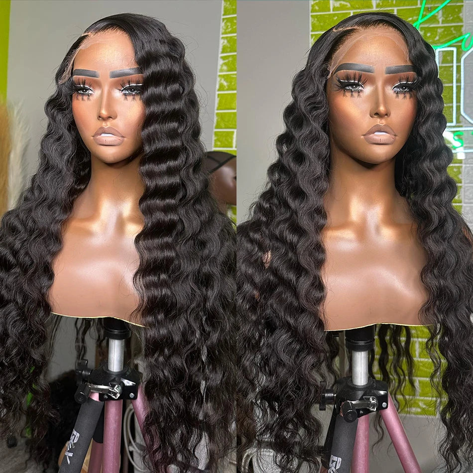 13×6 Loose Deep Wave Wig HD Lace Frontal Wigs Pre Plucked Glueless 13X6 HD Lace Human Hair Wigs Deep Wave 5x5 Closure Wig