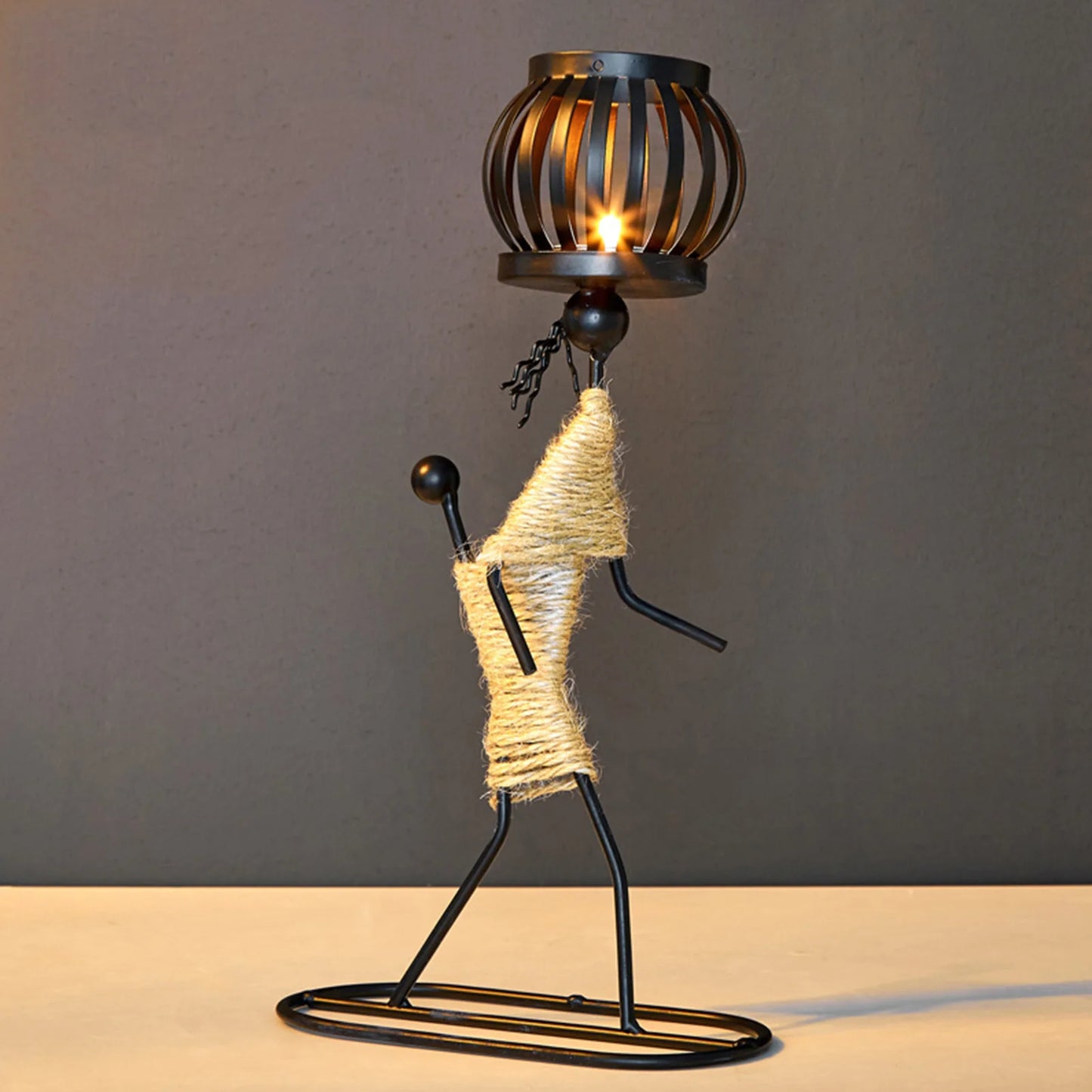 African Style Metal Candle Holder – Elegant Wedding & Home Décor Centerpiece for Candles