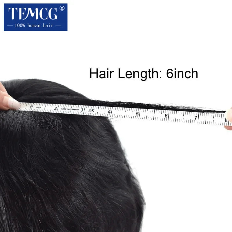 Men's Toupee Hair System | Full Thin Skin PU Base | Indian Remy Human Hair