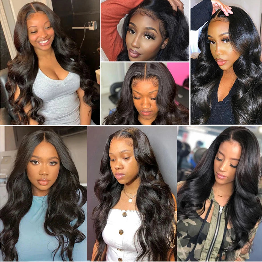 Plixir Body Wave 13x6 HD Lace Front Human Hair Wig (30–40") – Pre-Plucked, Brazilian Remy