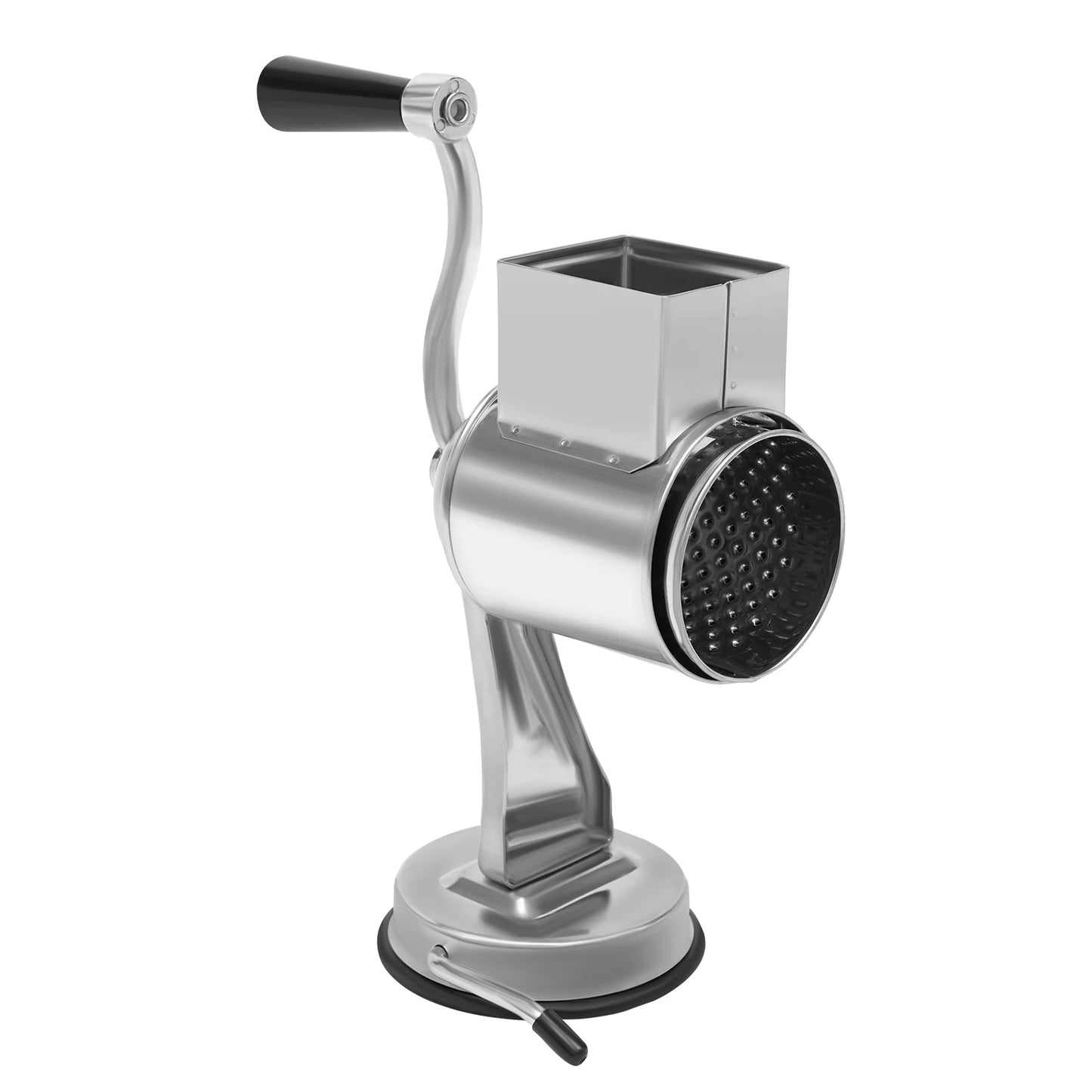 Manual Rotary Grater – 5-in-1 Stainless Steel Vegetable & Cheese Slicer Grinder
