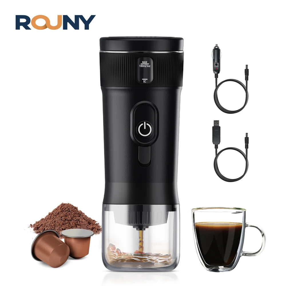 Portable 12V Espresso Coffee Maker – Compact Travel Machine for Car, Camping & Outdoors