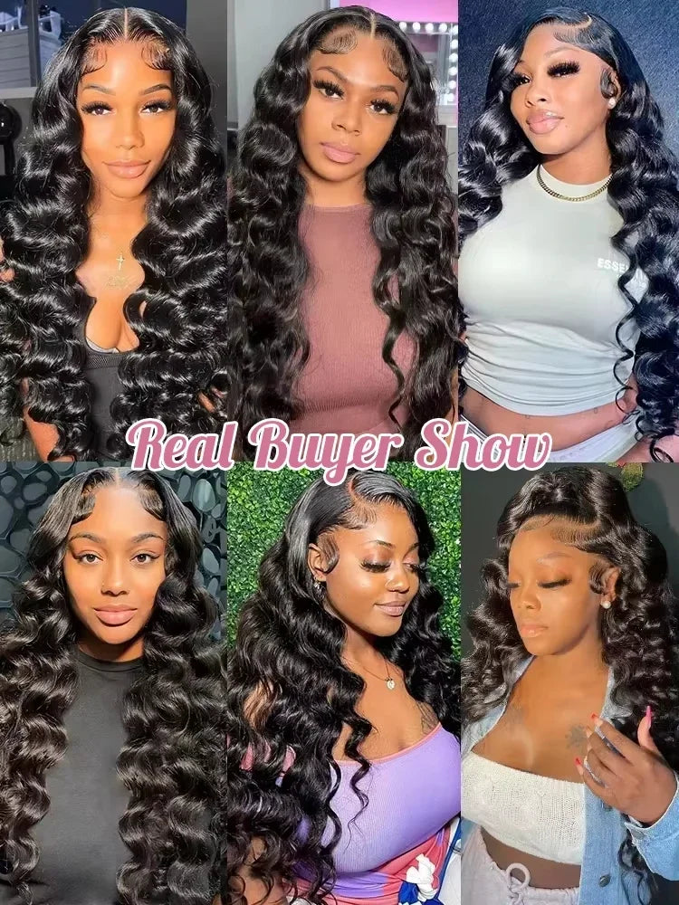 200 Density 30 40 Inch 13x6 Hd Lace Frontal Wig Loose Wave Wig Curly Human Hair WigsWave Human Hair Wig Brazilian Loose Deep