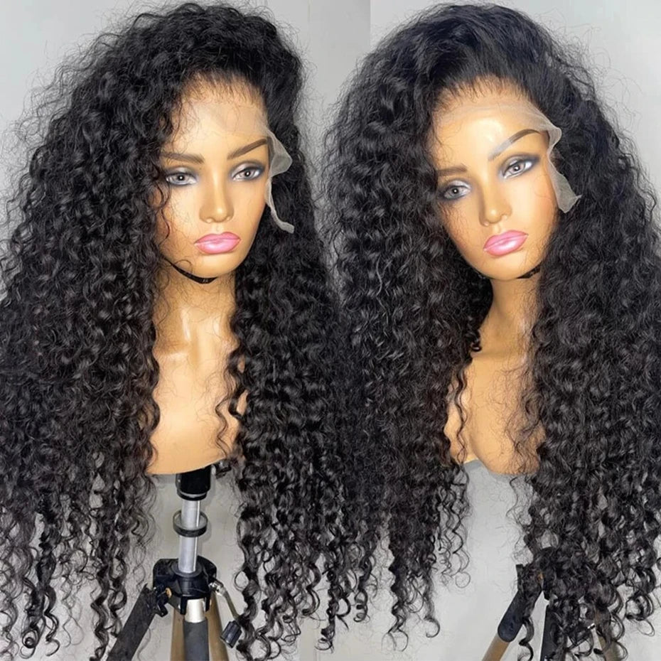 200% Density Deep Wave 13x6 HD Transparent Lace Frontal Human Hair Wig (30–32 Inch)