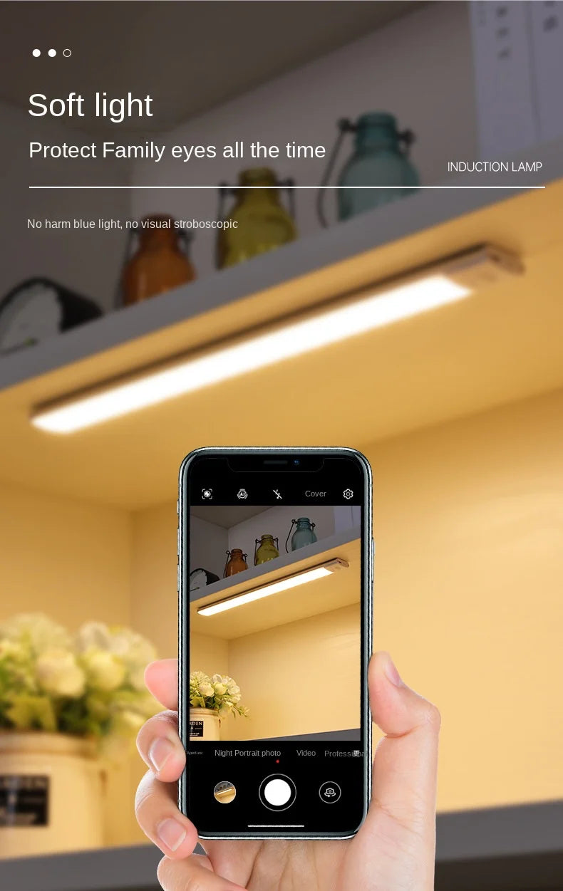 Wireless Motion Sensor LED Light – USB Rechargeable Night Lamp for Closet, Cabinet & Kitchen