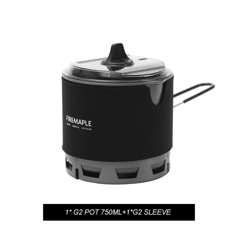 Fire-Maple G2 Petrel Ultralight Camping Pot | 750ml Aluminum Alloy Outdoor Heat Exchanger Cookware