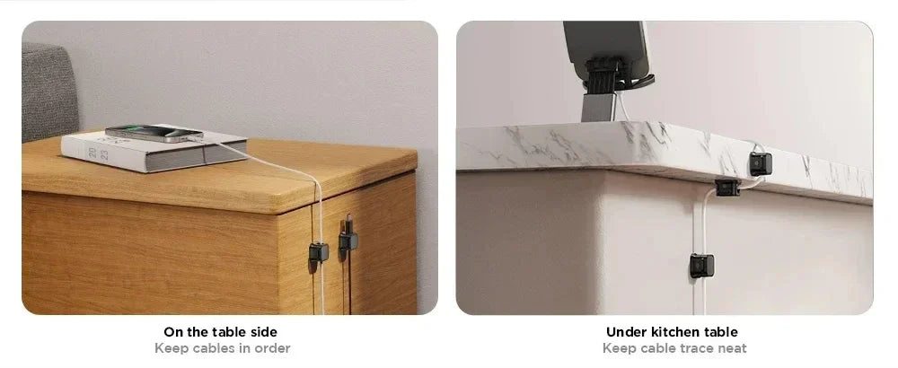 Magnetic Cable Organizer – Adhesive Wire Clip Holder for Home & Office Desk Management