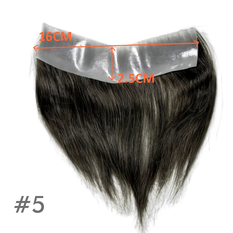 Men's V-Style Hairline Toupee | Human Hair PU Base Hair System