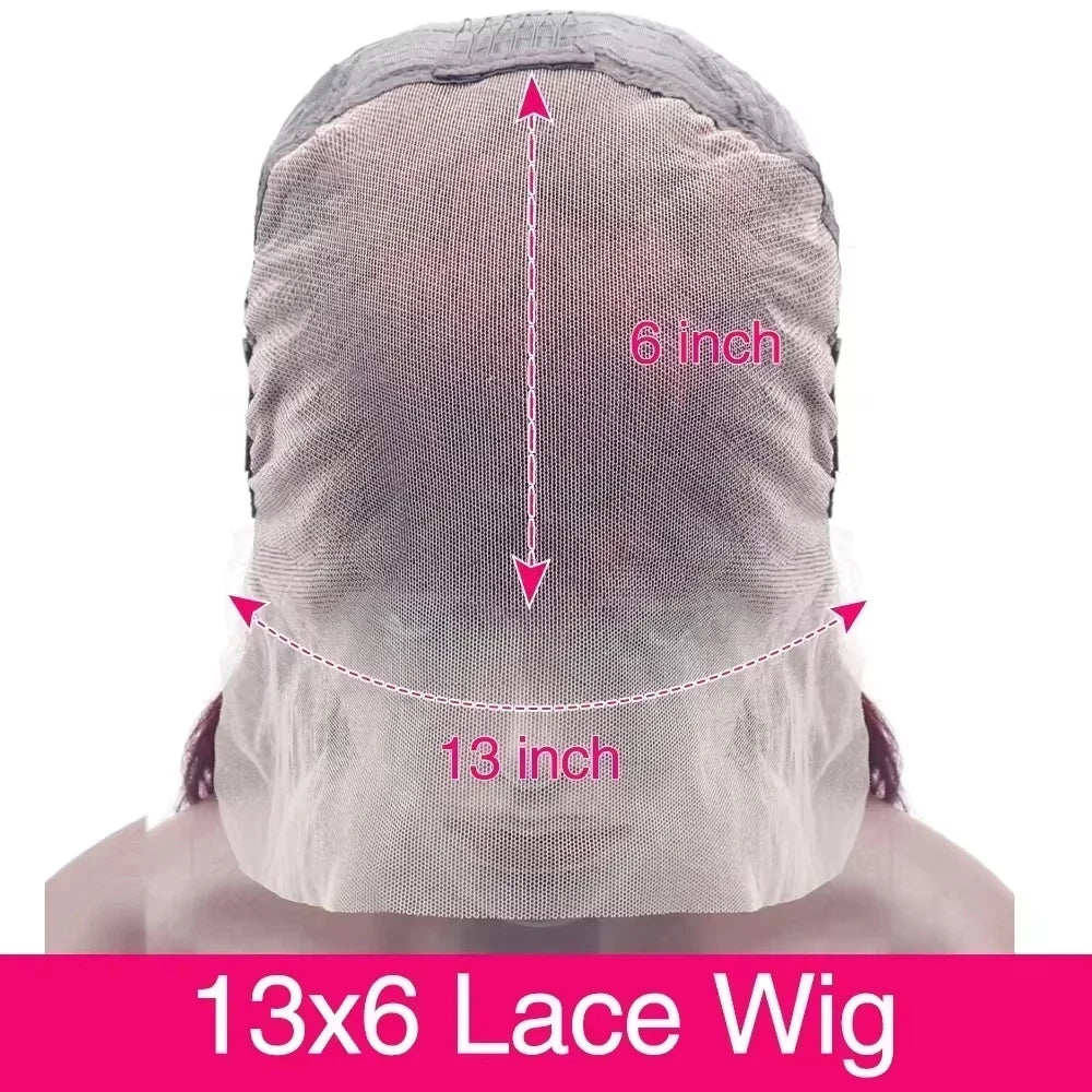 CanaryFly 99J Burgundy 13x6 HD Transparent Lace Frontal Body Wave Human Hair Wig (Pre-Plucked)