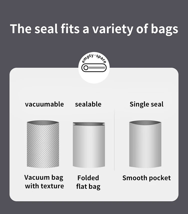 Mini Portable Vacuum Sealer – USB Rechargeable Wireless Food Saver for Dry & Moist Preservation Bags