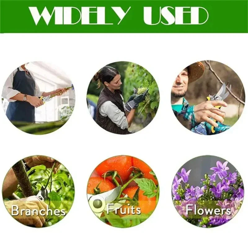 Professional Garden Pruning Shears – Sharp Stainless Steel Bypass Scissors for Plants & Flowers