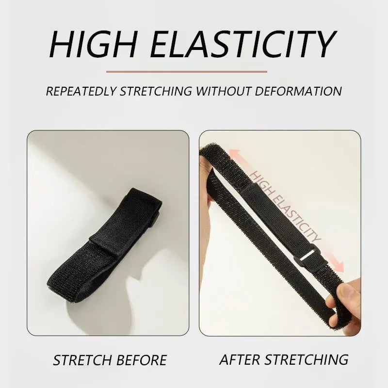 5PCS Elastic Hook & Loop Cable Strap – Adjustable Nylon Organizer with Buckle for Cables, Bags & Tools