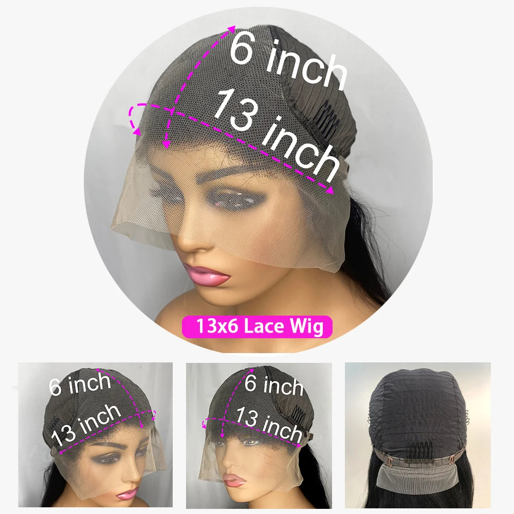 40” Deep Wave HD Lace Front Human Hair Wig (13x6 / 13x4, Brazilian Remy, Pre-Plucked)