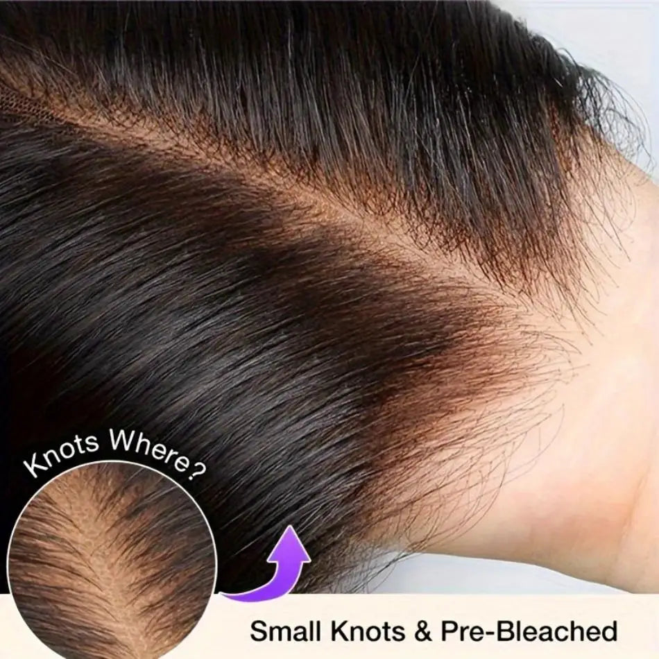Bone Straight 13x6 HD Transparent Lace Front Wig (Wear & Go Glueless, 200% Density) – 30/34/40 Inch