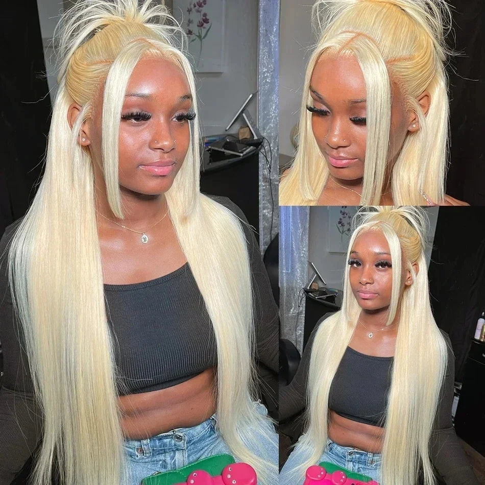 613 Straight HD Lace Front Wig – 13x4 & 13x6 Transparent Lace, 100% Brazilian Remy Human Hair (26"+)
