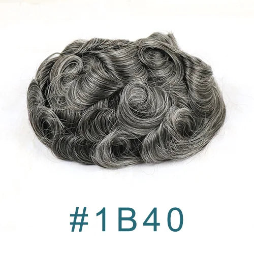 0.12mm Injected Thin Skin Male Hair Toupee | 110%-130% Density | Brazilian Remy Human Hair System