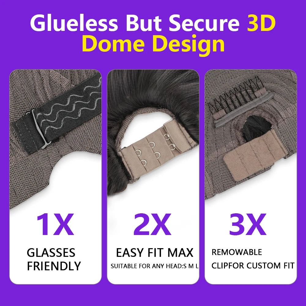 30" 1B/99J Burgundy Highlight Body Wave 5x5 Glueless Lace Front Wig – Brazilian Remy Human Hair