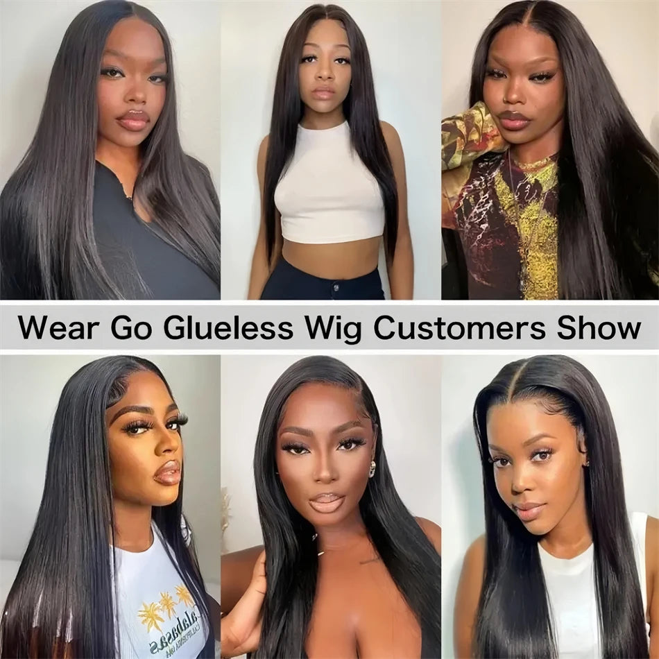 Glueless HD Lace Bone Straight 5x5 Pre-Cut Lace Closure Remy Human Hair Wig (26+ Inch, Transparent Swiss Lace)