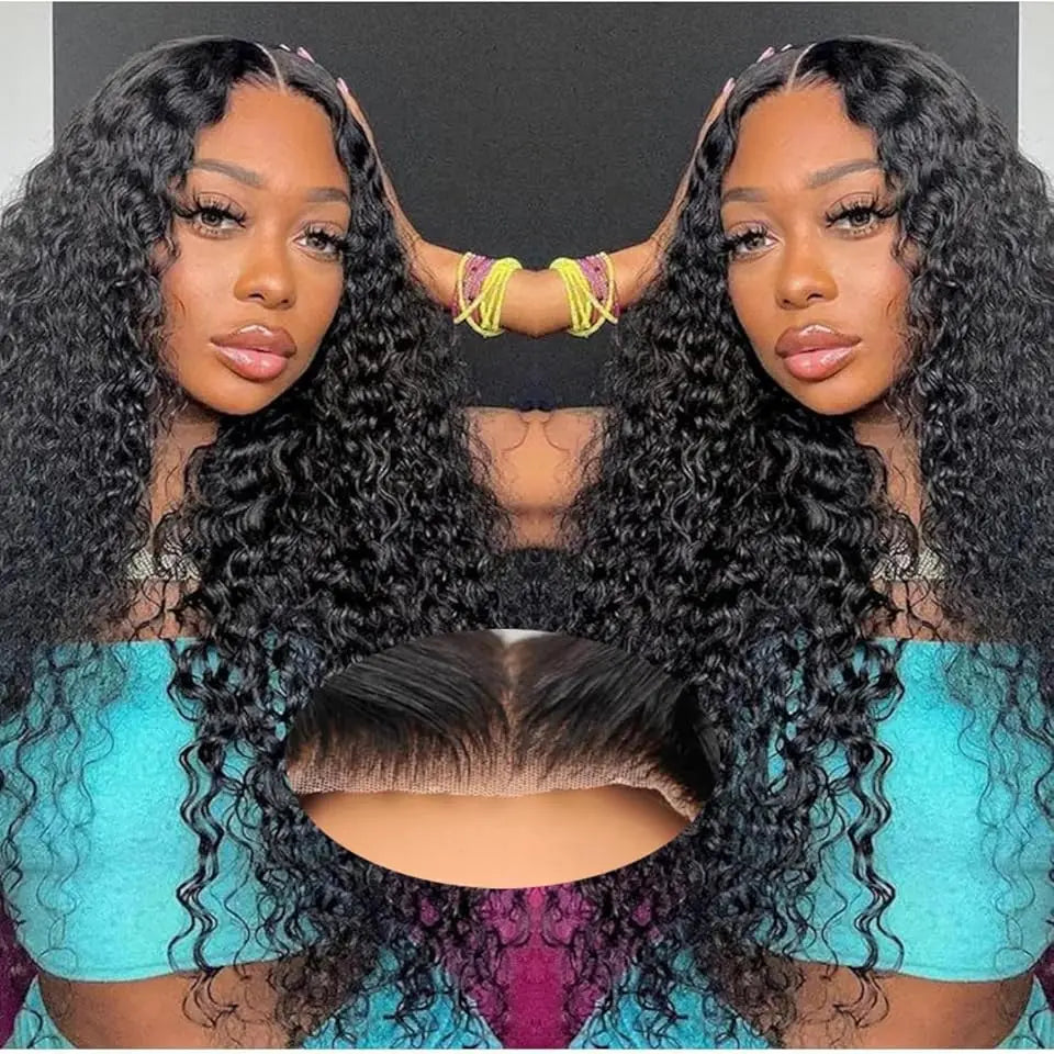 Chocolate Brown Deep Wave 5x5 Glueless Human Hair Wig | Ready to Wear | WowPopMall Hair