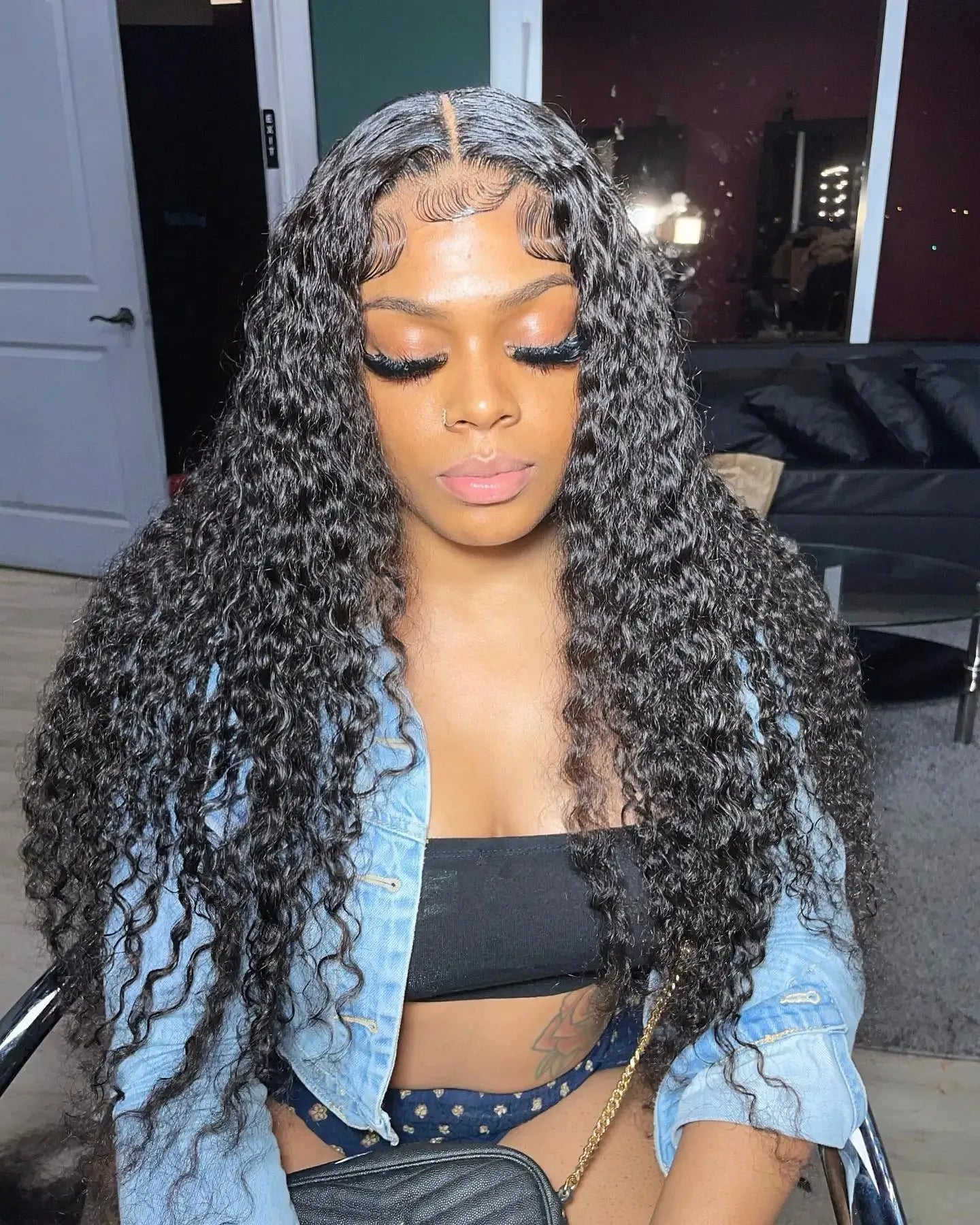 HD 13x6 Lace Front Deep Wave Human Hair Wig – Glueless, Pre-Plucked, 40 Inch