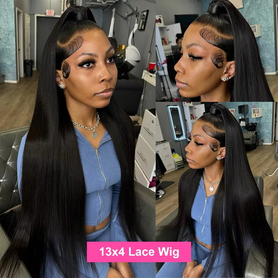 250% Density 13x6 Bone Straight HD Lace Front Wig (40–50") Virgin Brazilian Human Hair