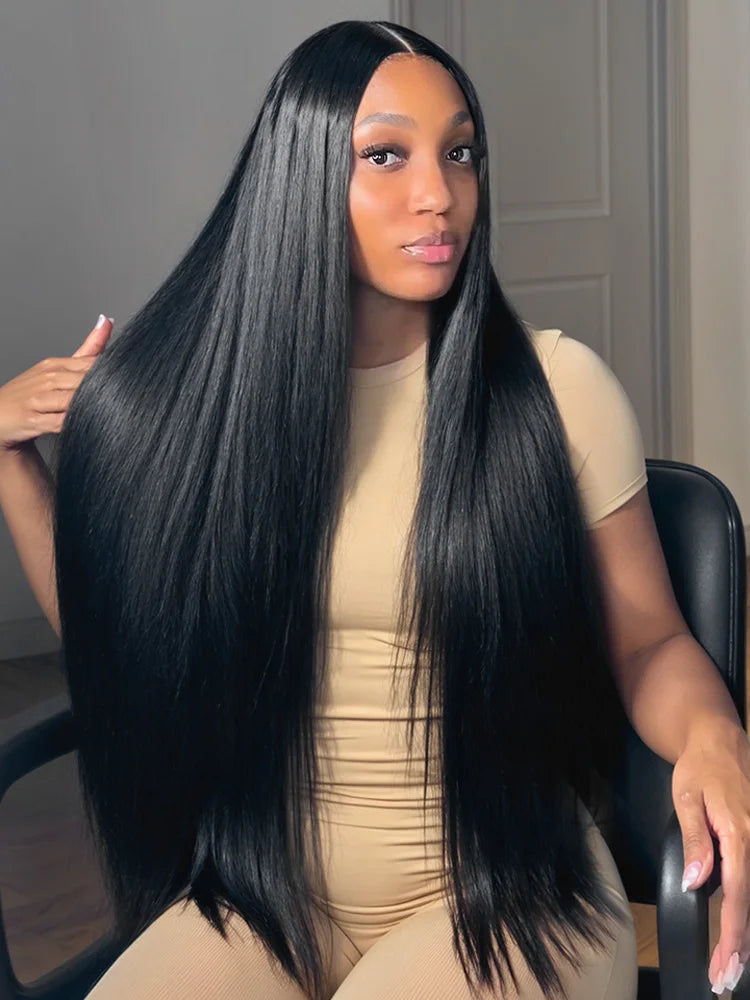 Bone Straight HD Lace Frontal Human Hair Wig 13x6 / 13x4 (30–40 Inch)