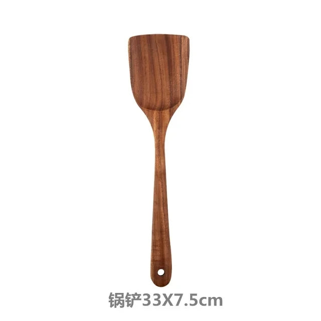 Thailand Teak Wooden Cooking Utensil Set – Spoon, Ladle & Turner